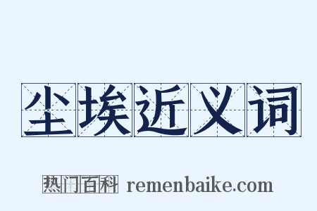 尘埃近义词是什么意思的图片